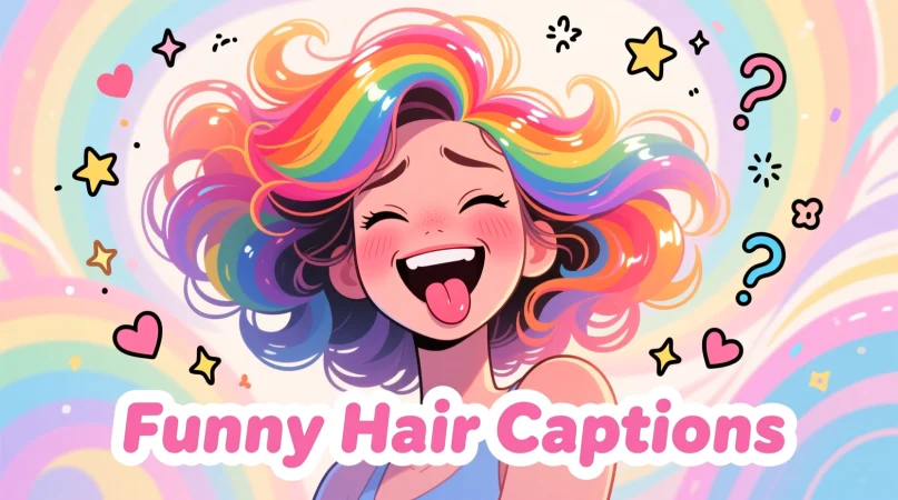 Funny Hair Captions