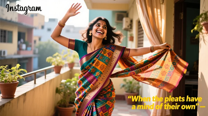 Funny Saree Captions for Instagram