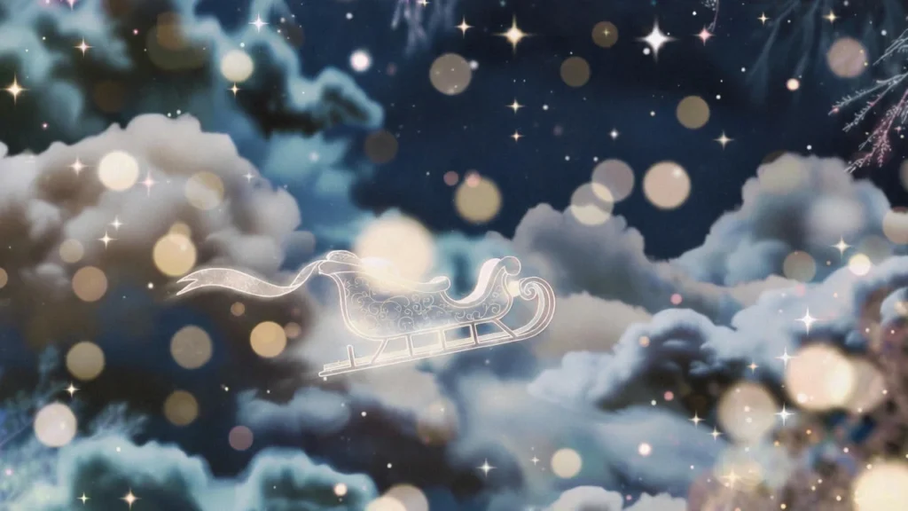 Aesthetic Santaβs Sleigh Christmas Night Captions