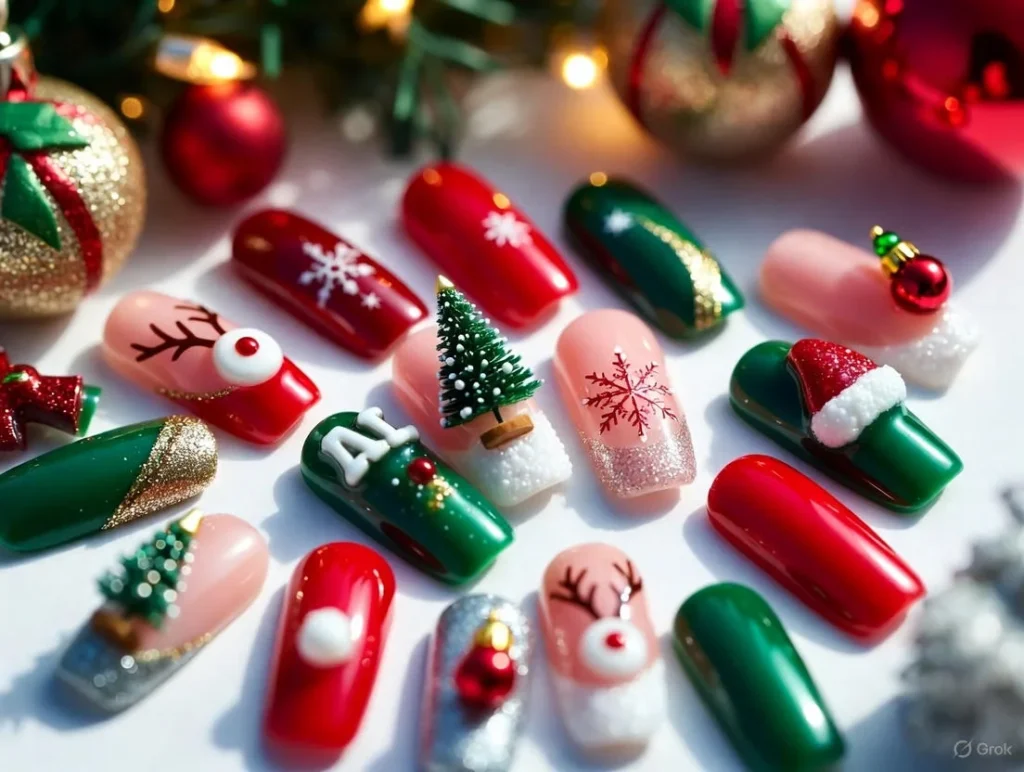 Christmas Nail Captions for Instagram