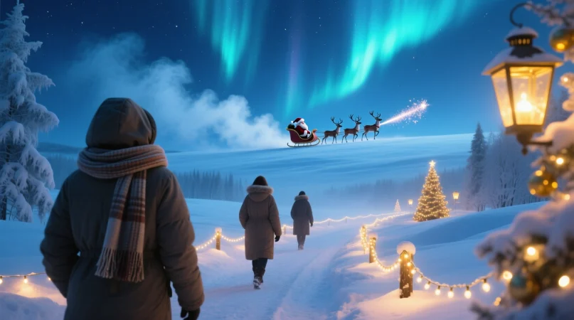 Cold Night, Warm Magic Sleigh Captions