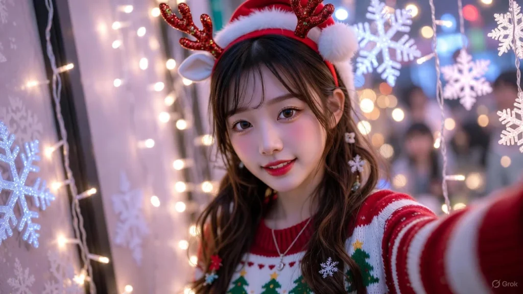 Cute Christmas Night Club Captions