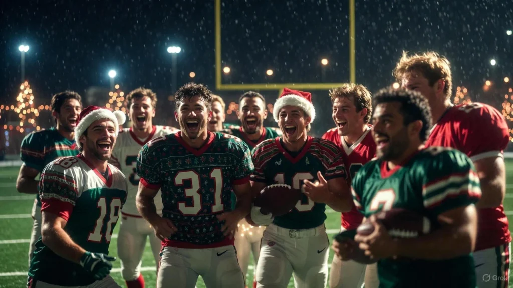 Cute Christmas Night Football Captions