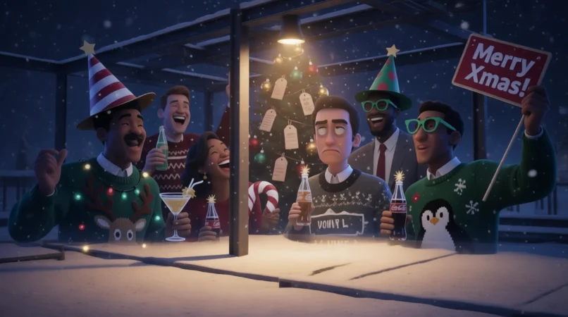 Deep, Meaningful Construction Site Christmas Night Captions