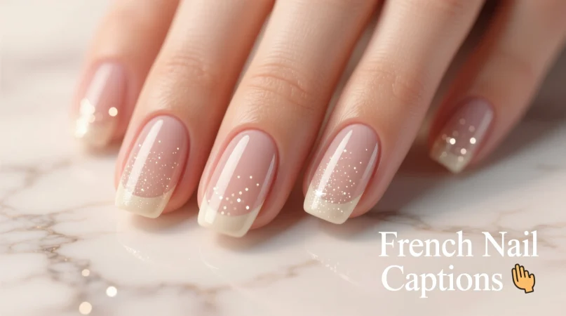 French Nail Captions for Instagram