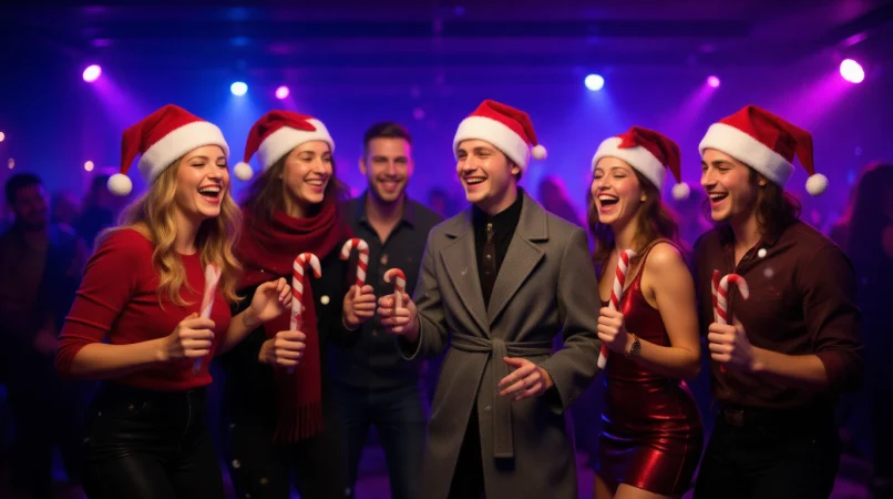 Funny Christmas Night Club Captions
