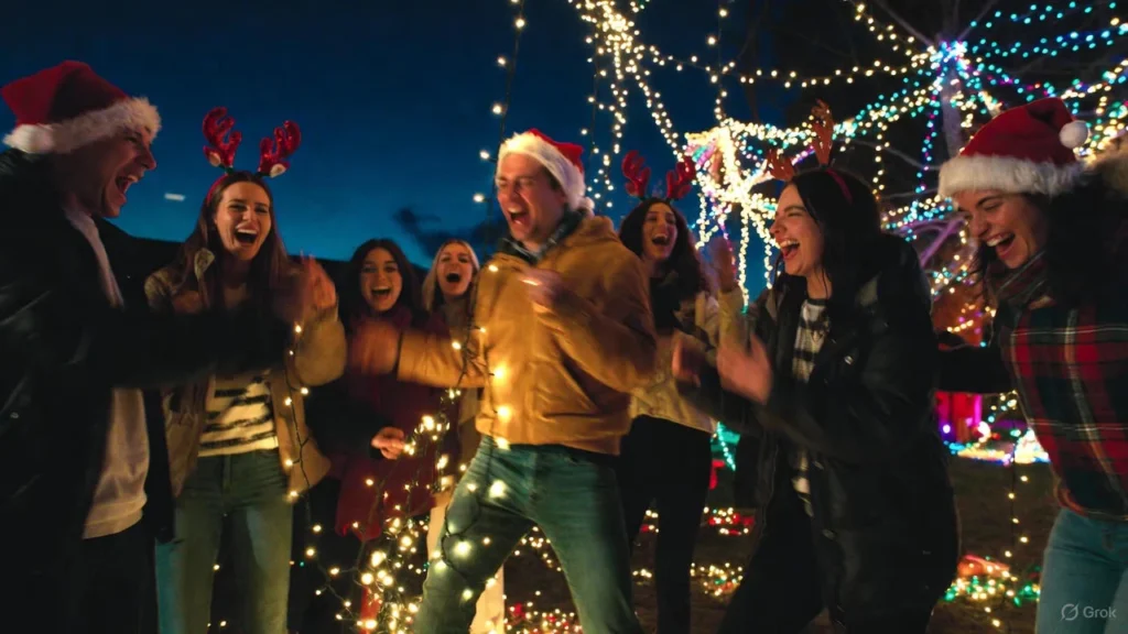 Funny Christmas Night Light Instagram Captions