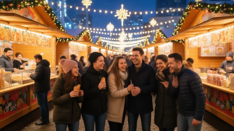 Funny Christmas Night Market Captions