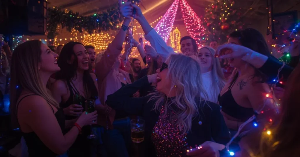 Party Christmas Night Light Instagram Captions