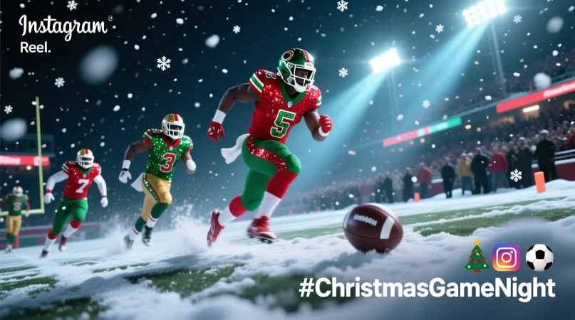 Trending Christmas Night Football Captions 2025