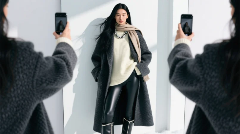 Winter Outfit Instagram Captions for Girl