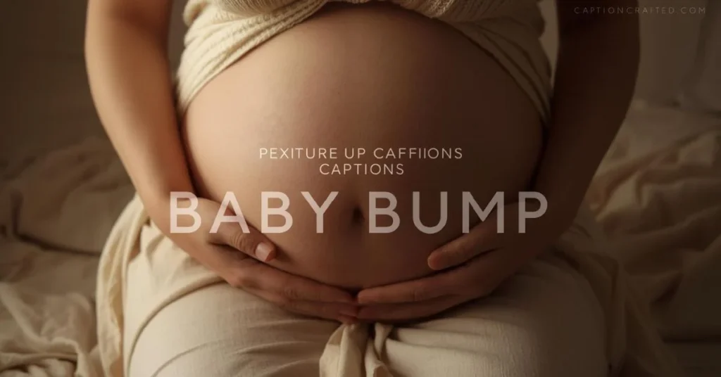 Baby Bump Close-Up Captions