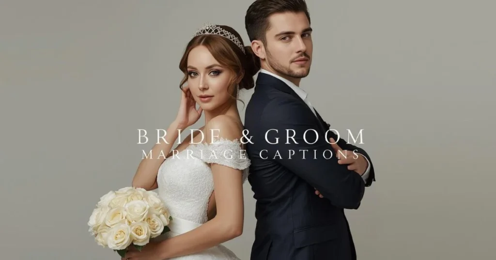 Bride and Groom Marriage Captions