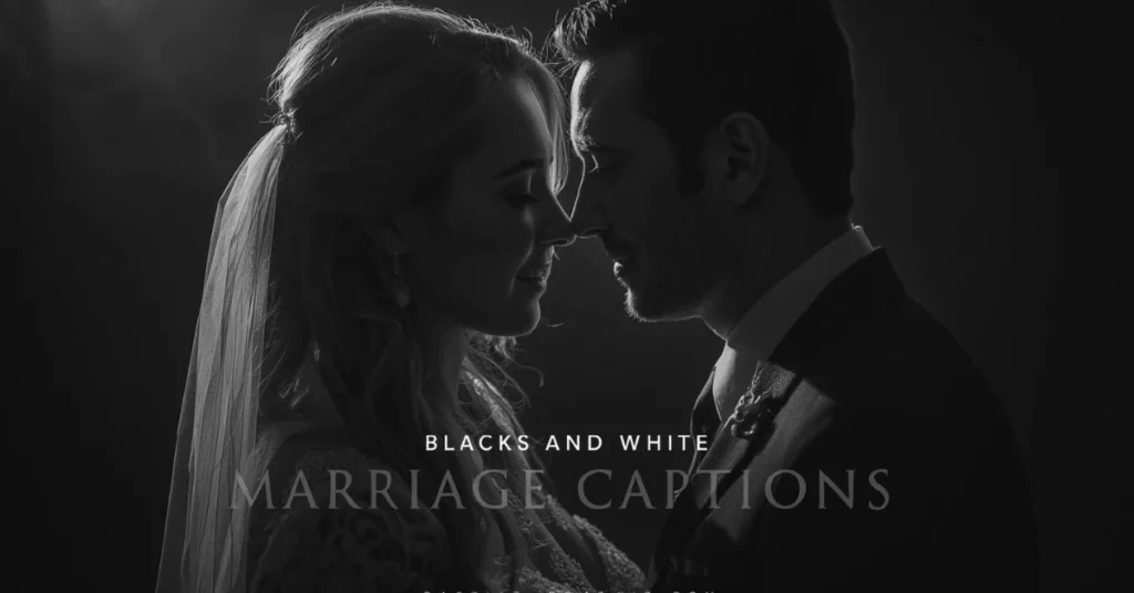 Marriage Captions for Black and White Photos
