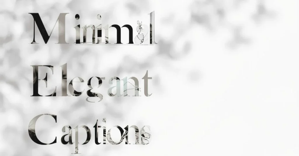 Minimal Elegant Captions for Instagram