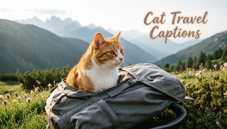 Cat Travel Captions