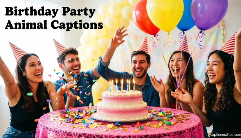 Birthday Party Animal Captions