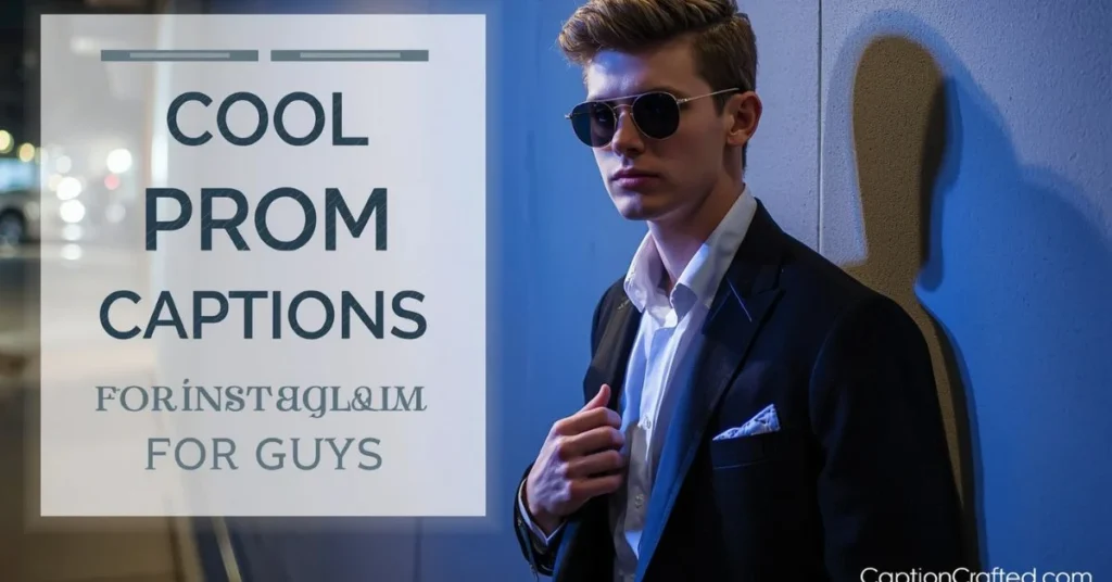 Cool Prom Captions for Instagram for Guys