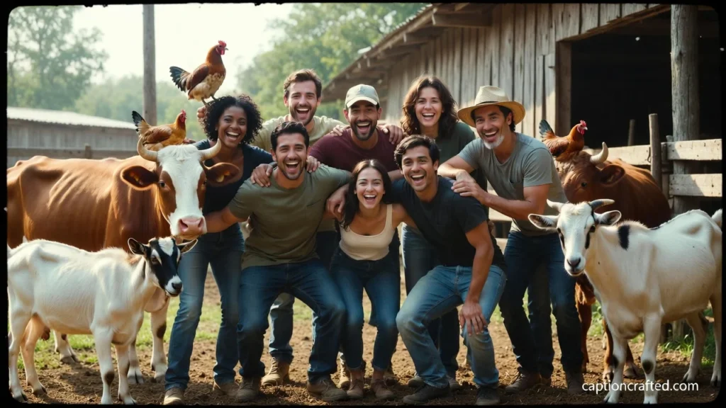 Farm Animal Captions with Friends