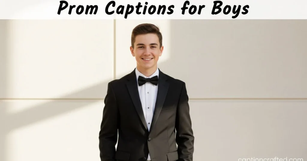 Prom Captions for Instagram for Boys in English