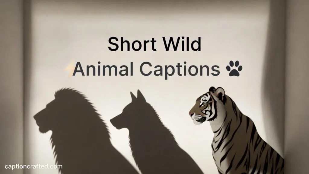 Short Wild Animal Captions for Instagram