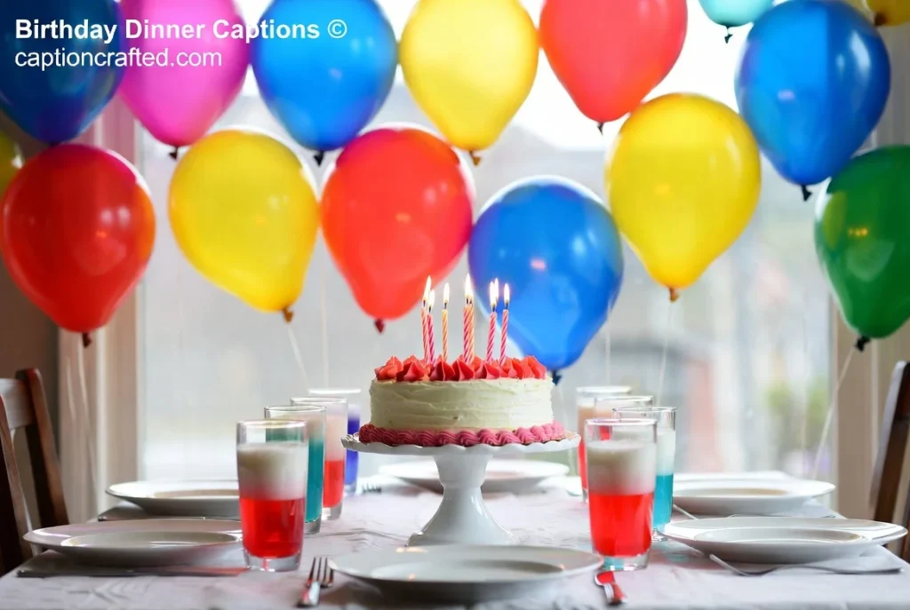 Birthday Dinner Captions