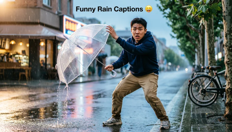 Funny Rain Instagram Captions