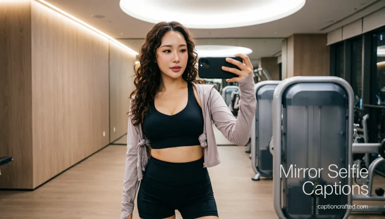 Mirror Selfie Gym Captions for Girls