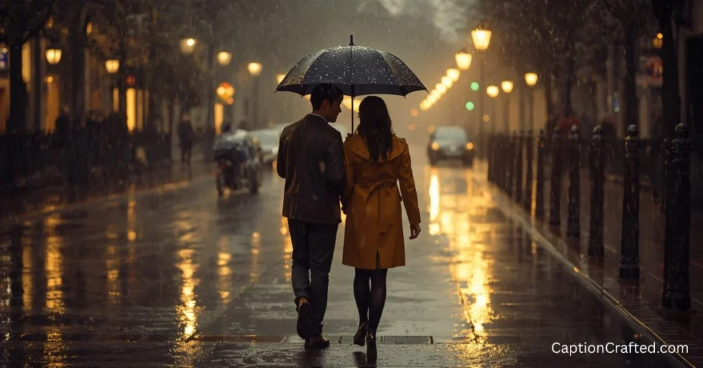 Romantic Rain Captions