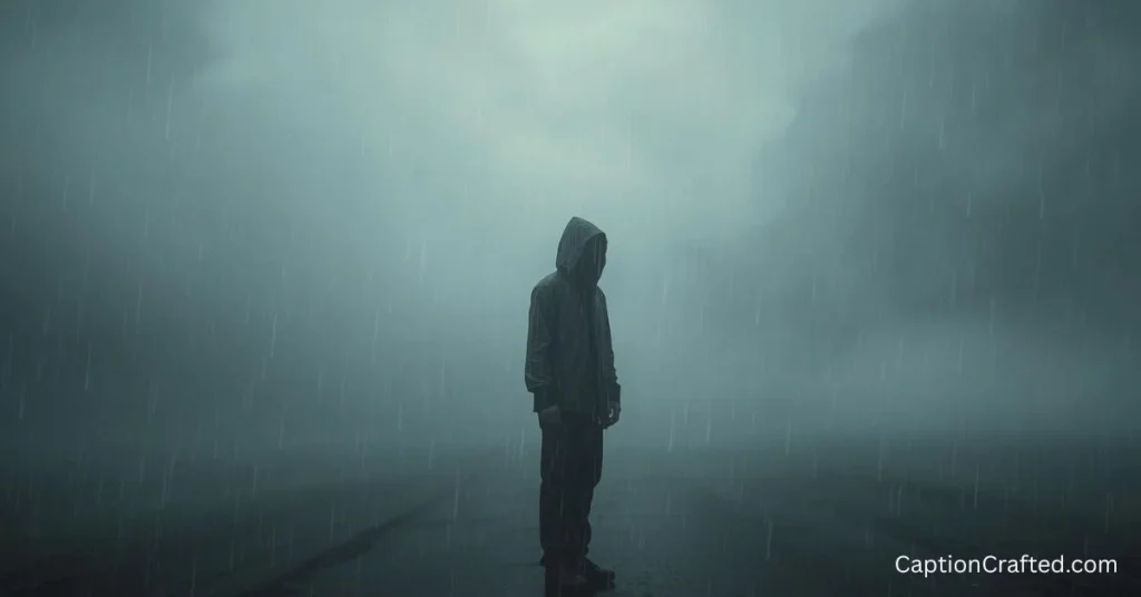 Sad Rain Captions