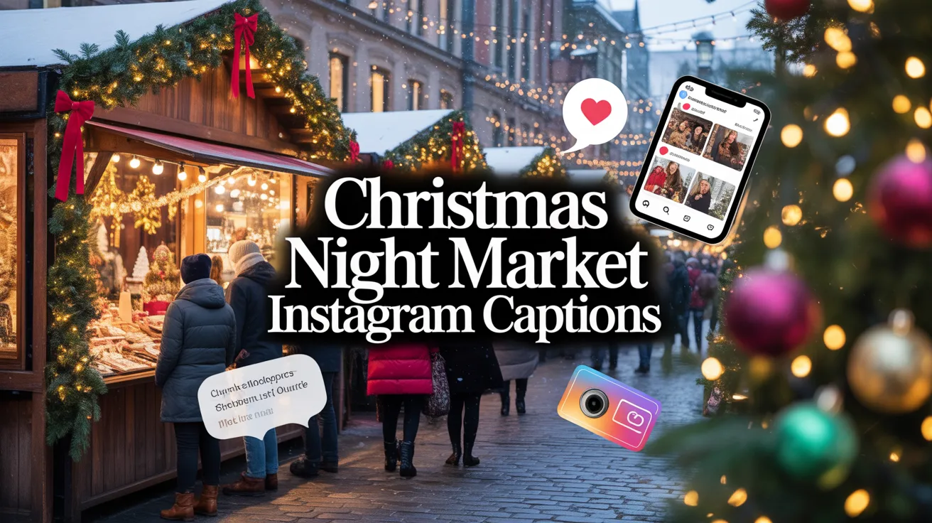 Christmas Night Market Instagram Captions