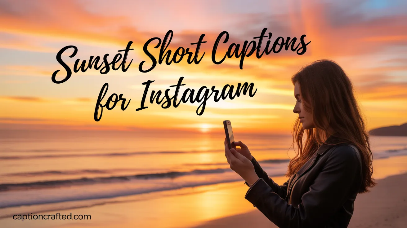 sunset short captions for instagram