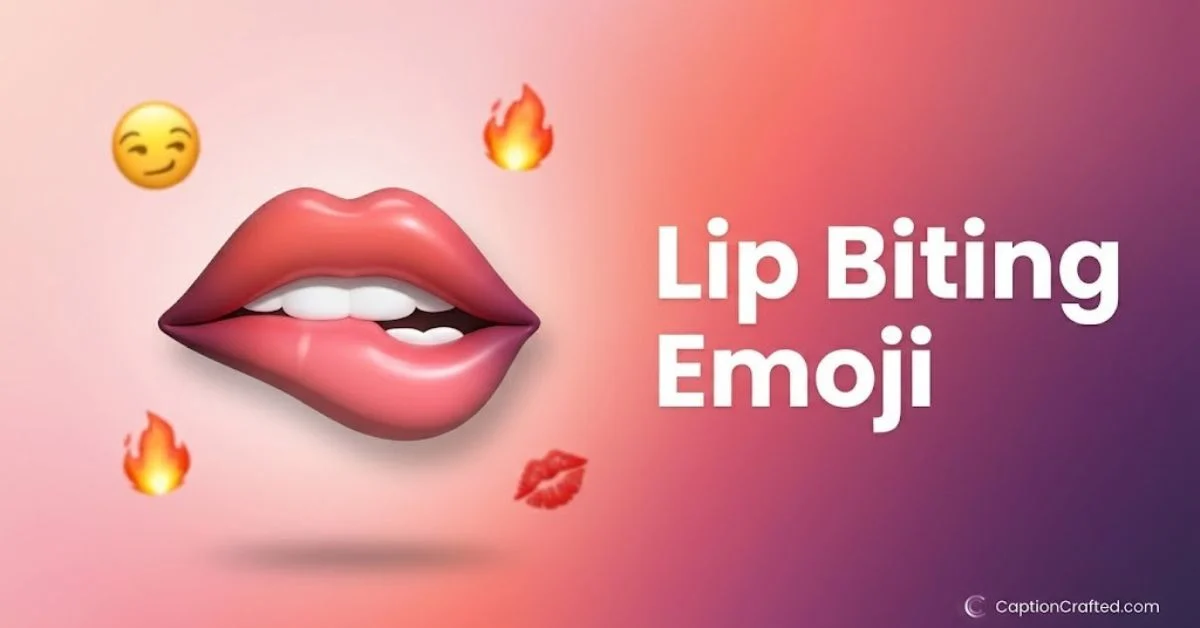 lip biting emoji