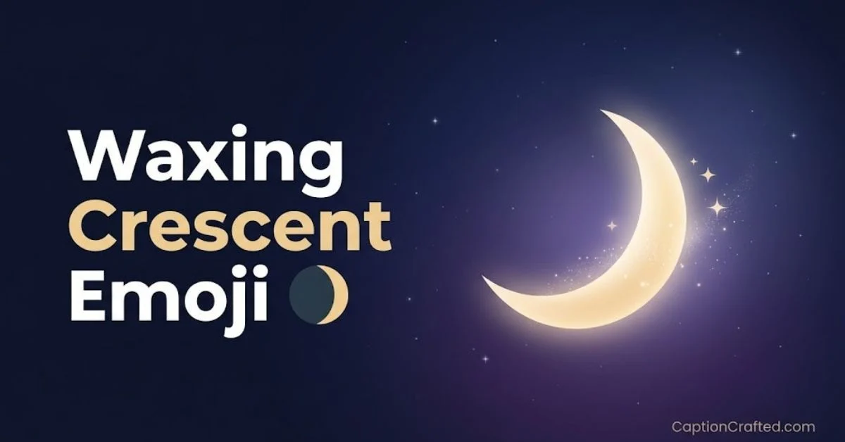 waxing crescent emoji